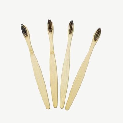 OEM Wholesale Bioderradable Eco Friendly Black Soft Bamboo Tooth Brush for Clean Teeth